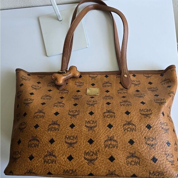 MCM Visetos Tote Bag Cognac - Picture 5 of 16